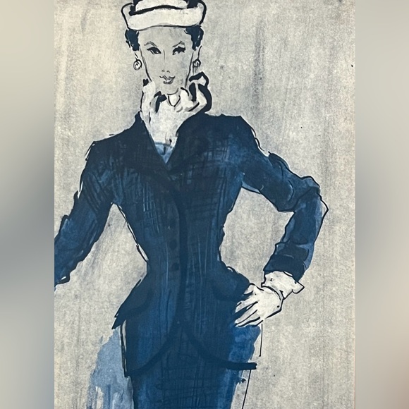 ORIGINAL RENÉE BOUCHE ILLUSTRATIONS FROM VOGUE 1950 & 1952 - Picture 5 of 8